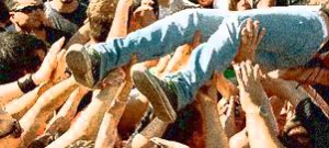 crowd surfing