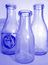 empty milk bottles