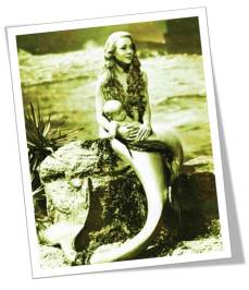 VIntage Mermaid and baby
