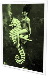 Vintage Mermaid Seahorse