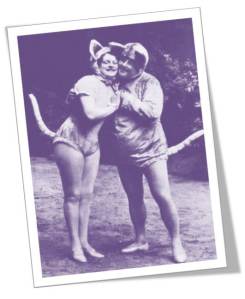 1920s Vaudeville Cats postcard