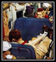 Rockwell Girl on Train