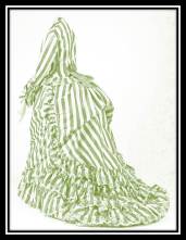 Stripped Bustle Gown