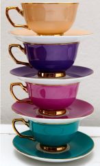 color teacups