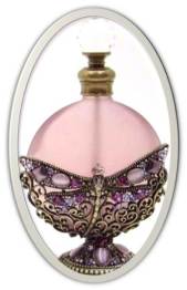 Mauve perfume bottle