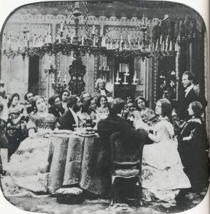 Victorian dinner party 1860