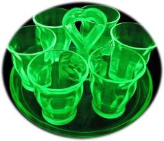 Green Depression Optic Shot Glasses