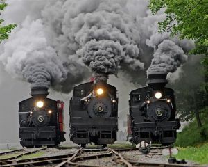 3 locomotives