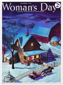 1940-Dec Womans Day Sleigh Snow