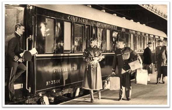 Train woman porters packages