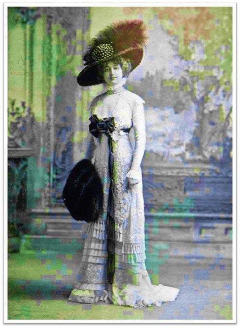 Lily Elsie 1900 muff