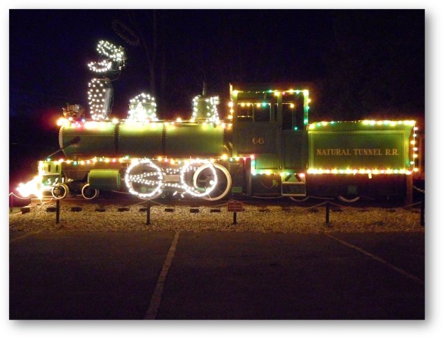 Train Christmas lights_Natural Tunnel RR at VA St Parks