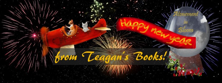happy new year Teagans Books cats plane