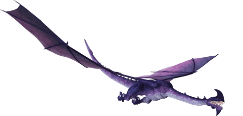 Purple one horned dragon