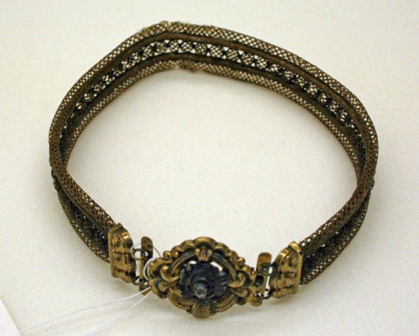 Bracelet made of human hair, circa 1840. Wikimedia Commons