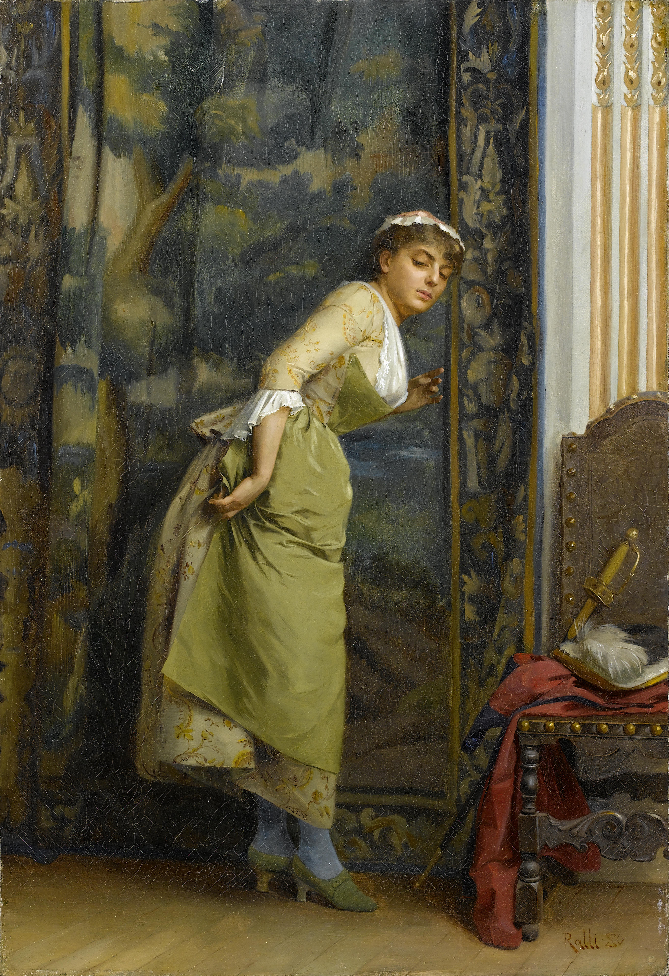 Eavesdropping, Théodore Ralli 1880, Wikimedia