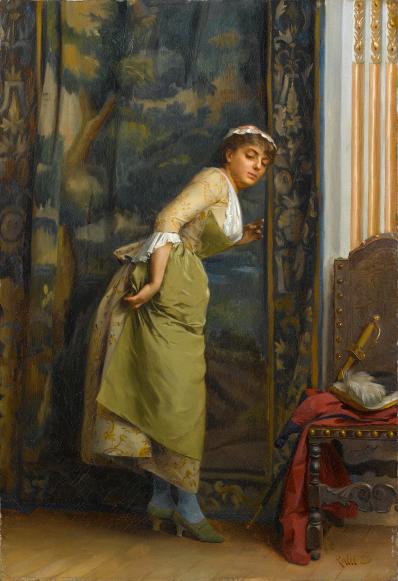 Eavesdropping, Théodore Ralli 1880, Wikimedia