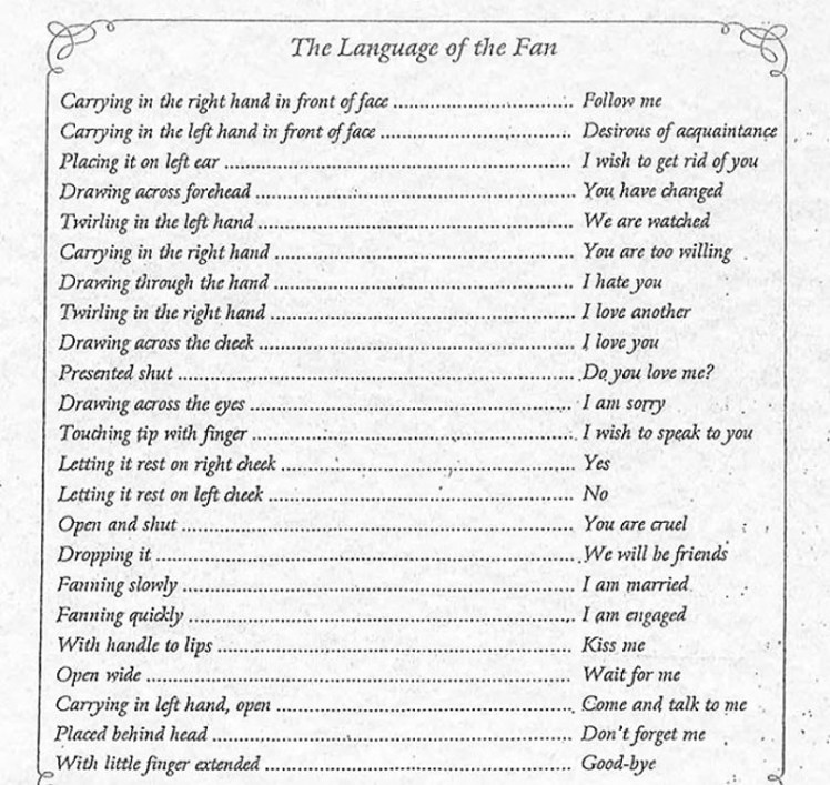 The Language of Fans by Duvellroy