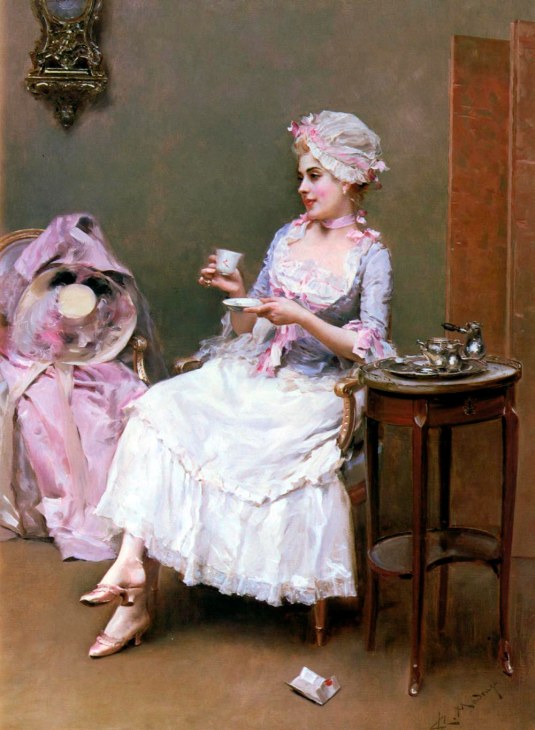 Aline Masson drinking Hot Chocolate Raimundo de Madrazo y Garreta Wikipedia