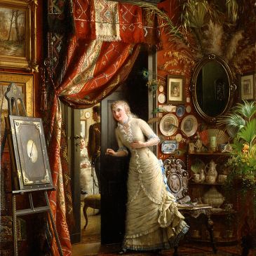 Victorian woman Eavesdropping Knut_Ekwall-Frieriet