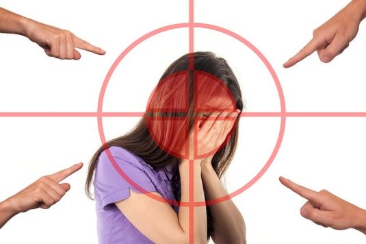 bullying Finger Pointing Woman covering face target Gerd Altmann Pixabay