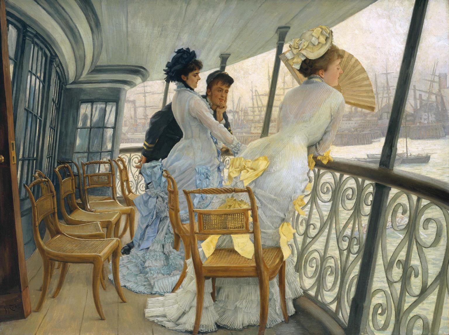 The Gallery of HMS Calcutta by James Tissot c.1876, Wikipedia