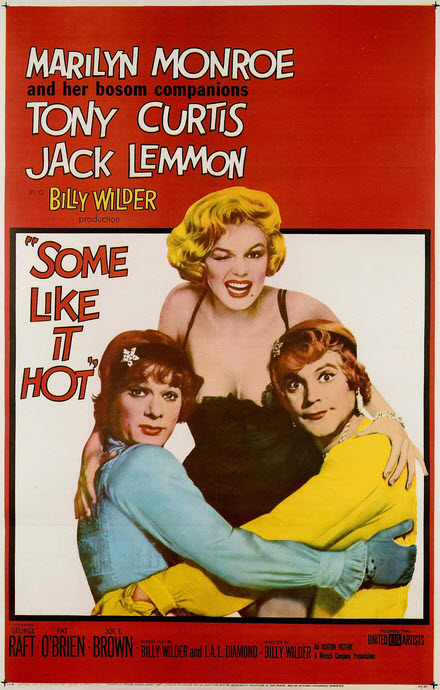 Some Like It Hot Monroe Curtis Lemon poster 1959 Wikipedia