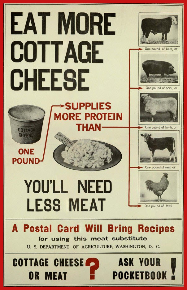USDA vintage cottage cheese promo