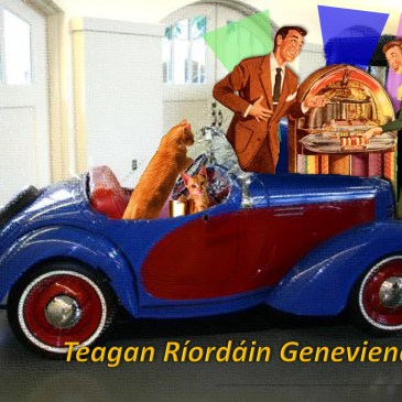 Armadillo Files image by Teagan Geneviene, Fang Dilly cats jukebox car