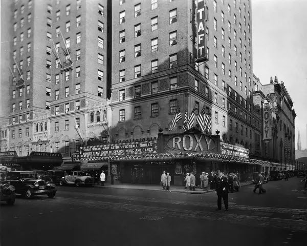 Roxy Theatre circa 1920s New York Times