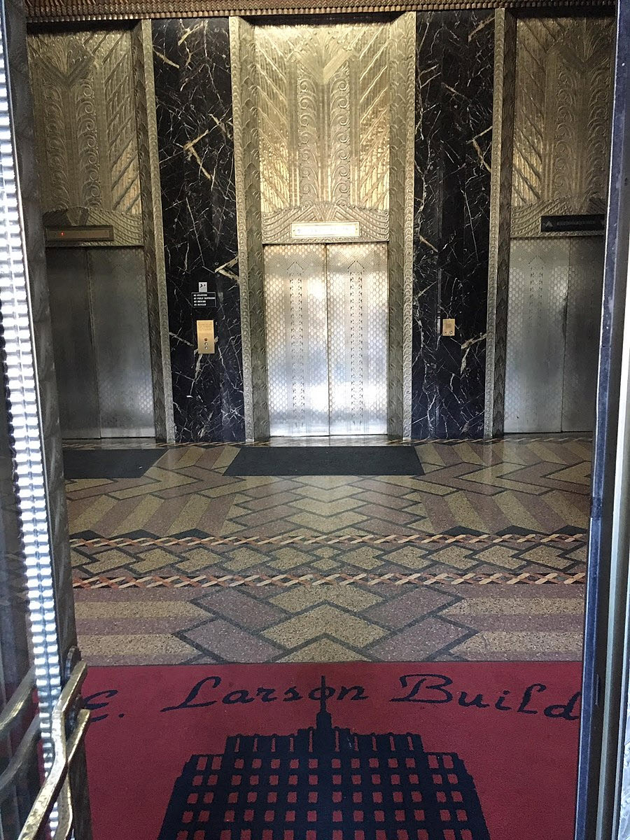 Art Deco lobby elevator Yakima Larson Building Washington state Wikimedia