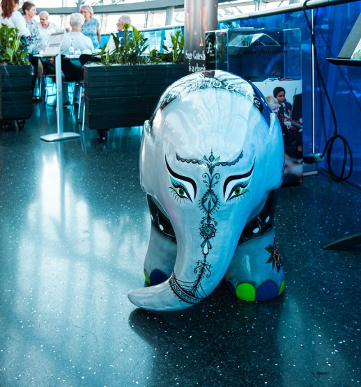 Uno the Elephant by Crookhill Community Primary School in Ryton, by CJ Hyslop