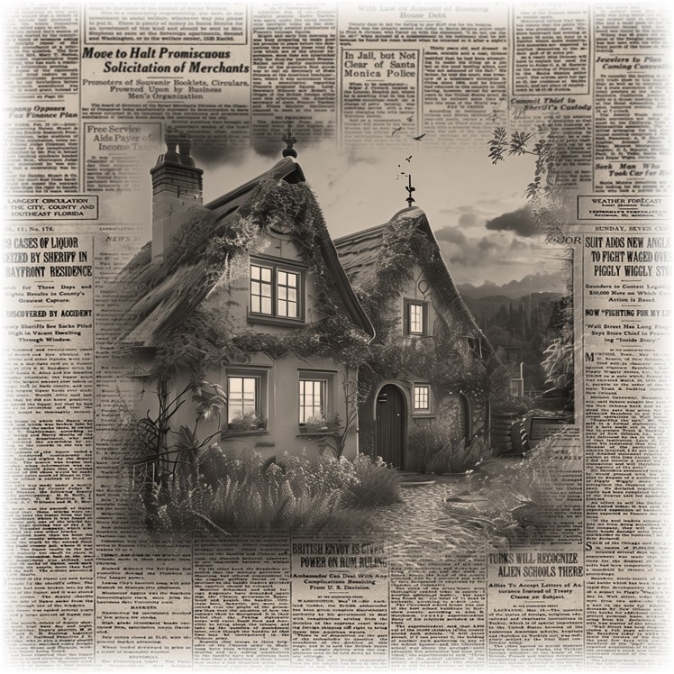 Illustration for A Peril in the Vines, collage by Teagan