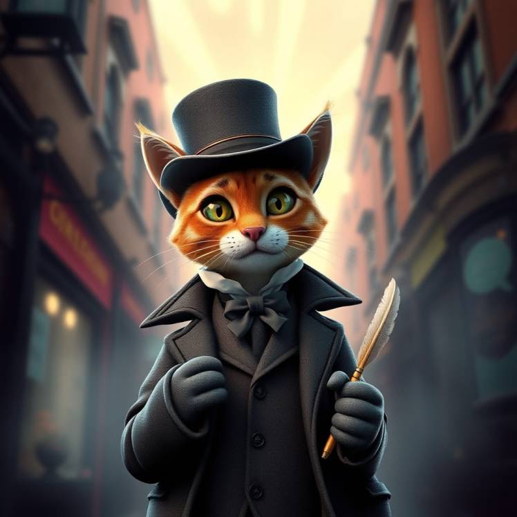 Cat as Charles Dickens