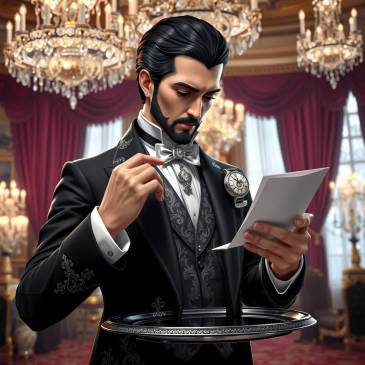 Edwardian man with letter