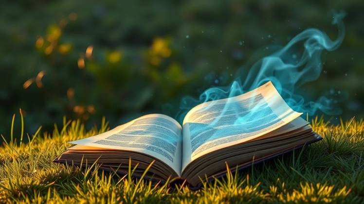 blue magic streams from old book, by Teagan via Night Cafe