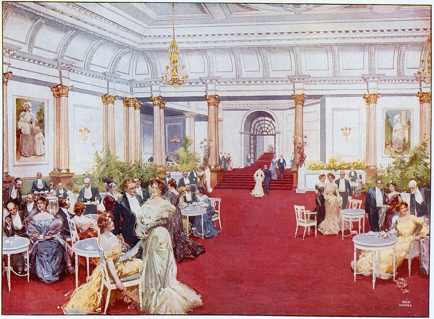 Savoy Hotel Restaurant c 1900 Wikipedia