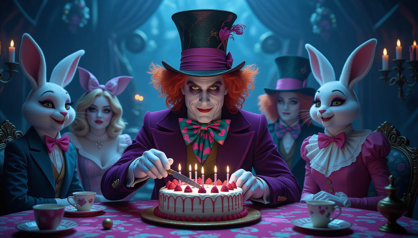 Mad Hatter birthday by Teagan via Night Cafe