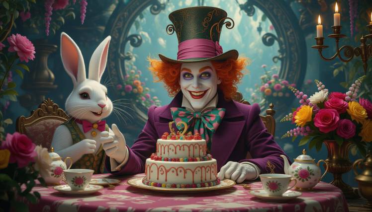 The Mad Hatter's birthday party by Teagan via Night Cafe