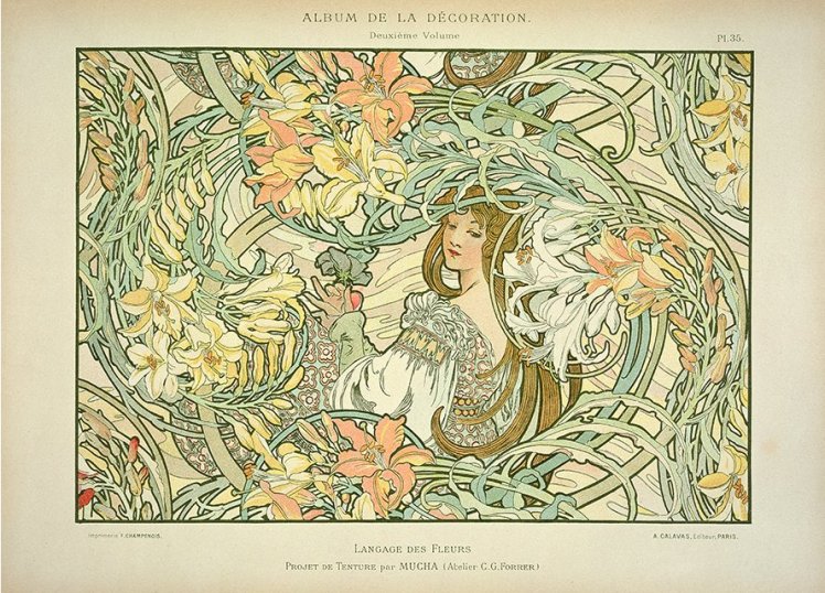 Langage des Fleurs by Alphonse Mucha 1900 Wikipedia