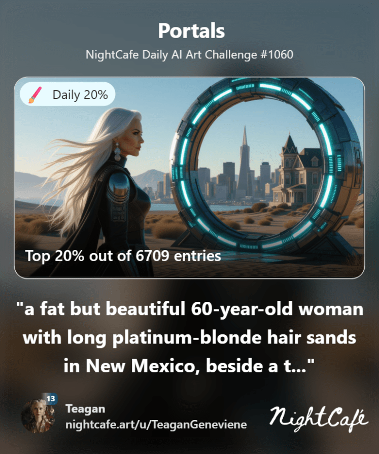 Night Cafe Daily Challenge Portal to another place, top 20%