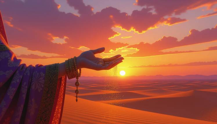 Hand sand desert sari by Teagan via Night cafe