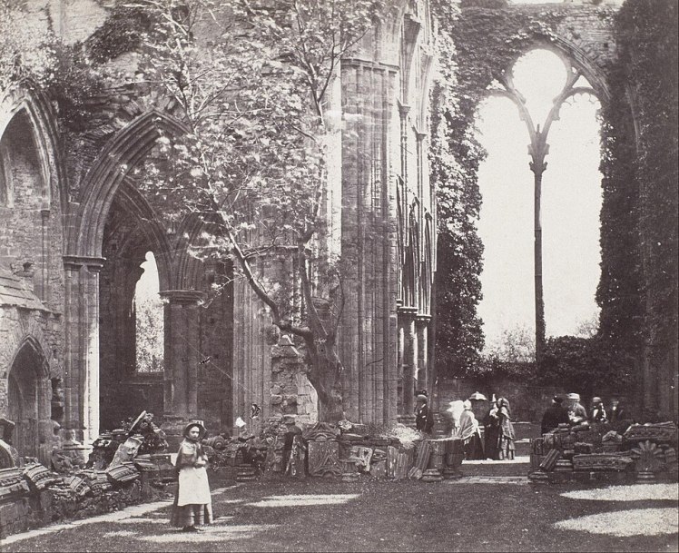 Tintern Abbey interior, 1858-1862, photo Roger Fenton, Wikipedia