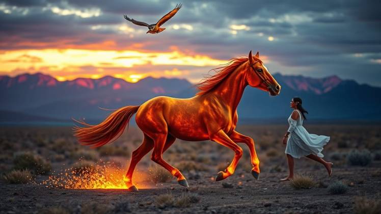 Amber horse hooves sparks girl by Teagan via NC