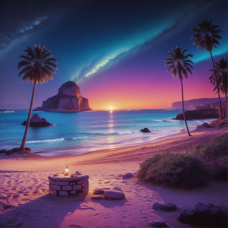 Tropical beach ocean late evening by Teagan via Playground