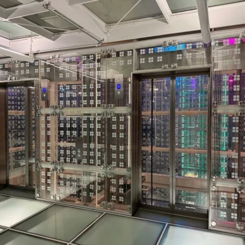 Elevator Doors Hilton Hotel, Munich Germany, by Robbie Cheadle