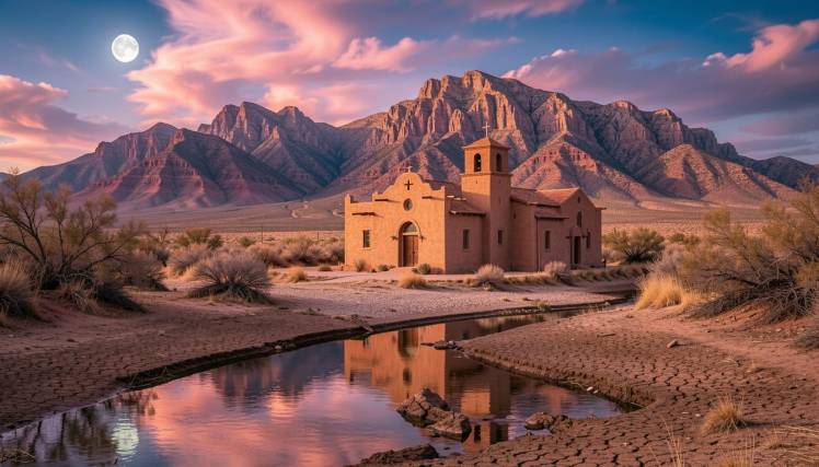 Southwest church shallow creek moon