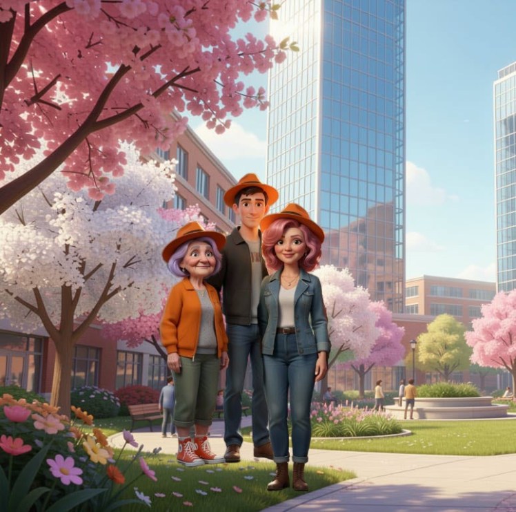 Ursula Kelly Pepper office park spring Composite by Teagan
