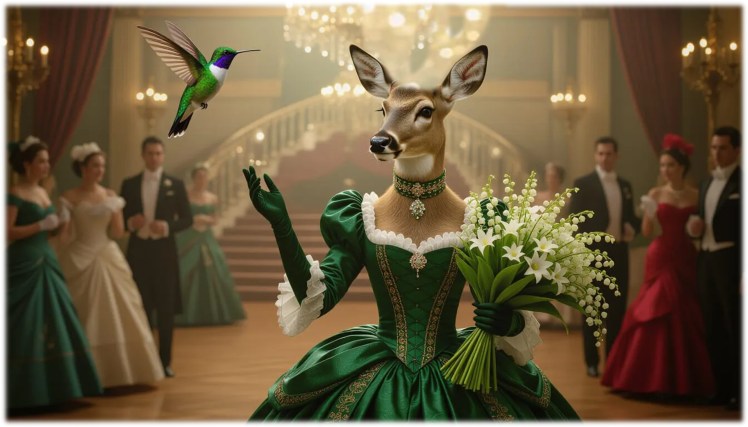Victorian doe deer lily of the valley May by Teagan