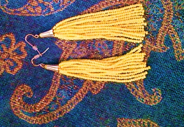 yellow tassel earrings 2018